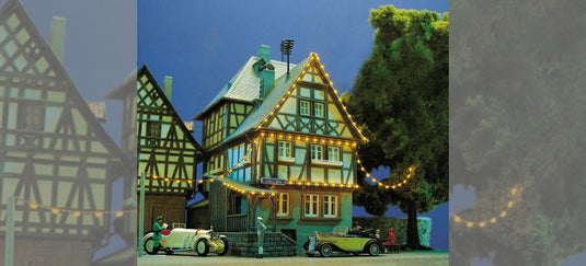 鉄道模型 Busch(ブッシュ) Garland with 12 yellow LEDs Power system all