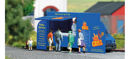 HOゲージ 鉄道模型 Busch(ブッシュ) Complete set of barbecue trolleys Umis Grill Power system all