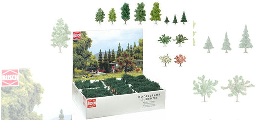 ゲージ 鉄道模型 Busch ブッシュ Bulk pack 204 trees assorted
