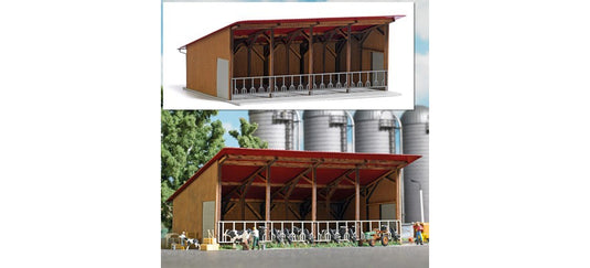TTゲージ 鉄道模型 Busch Modern open stable, kit