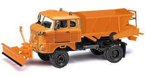 HOゲージ 鉄道模型 Busch IFA W50 LA, fertilizer spreader/snow blade