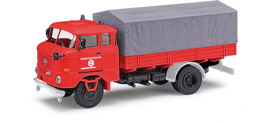 HOゲージ 鉄道模型 Busch ESPEWE IFA W50L FP factory fire brigade, EKO
