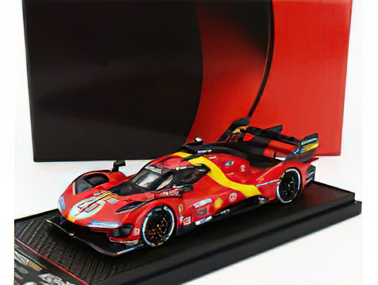 FERRARI - 499P 3.0L TURBO V6 TEAM FERRARI AF CORSE N 51 WINNER 24h LE MANS 2023 ALESSANDRO PIER GUIDI - JAMES CALADO - ANTONIO GIOVINAZZI - RED YELLOW BLACK/BBR 1/43ミニカー