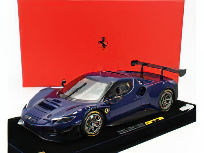 FERRARIフェラーリ 296 GT3 EVO 3.9L TURBO V8 N 0 2022  CON VETRINA  WITH SHOWCASE  BLU ELETTRICO  BLUE MET/BBR 1/18ミニカー