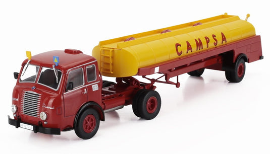 PEGASOペガソ MOFLETES ディーゼル タンカートラック CAMPSA FUEL 1949 外箱なし レッドイエロー ALTAYA-CAMIONES-ARTICULADOS COLLECTION / EDICOLA 1/43 ミニカー