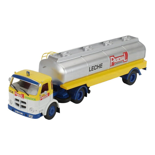 Pegasoペガソ COMET 2030 タンクローリー Leche Pascual 1966 イエロー ホワイト シルバー ALTAYA CAMIONES ARTI / EDICOLA 1/43 ミニカー トラック模型