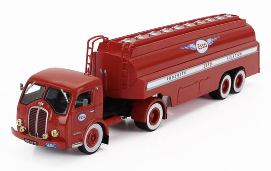 SOMUAソムア JL17 トラック タンカートラック ESSO PRODUITS 1955 外箱なし レッド ALTAYA-CAMIONES-ARTICULADOS COLLECTION / EDICOLA 1/43 ミニカー