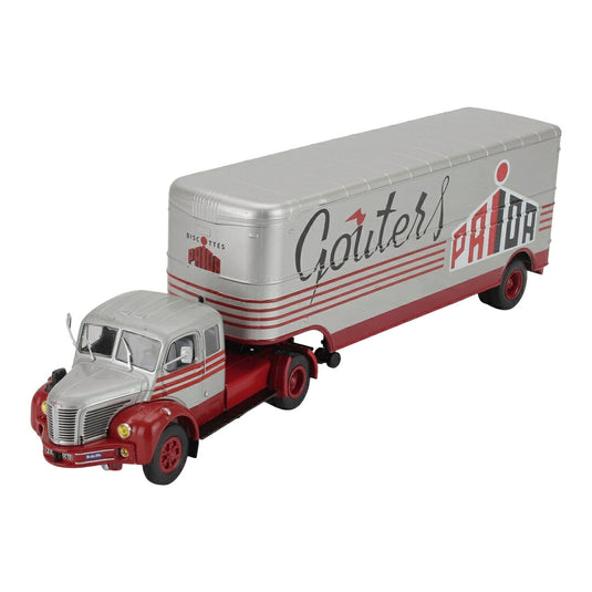 Berlietベルリエ TLR 8 A トラック GOUTERS PRIDA 1977 シルバー レッド ALTAYA CAMIONES ARTICULADOS CO / EDICOLA 1/43 ミニカー トラック模型