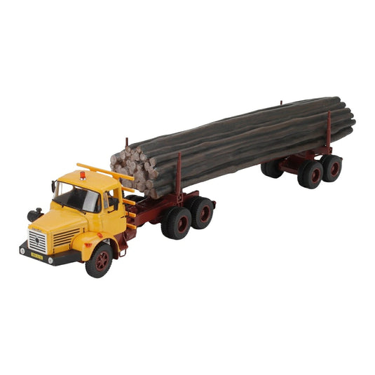 Berlietベルリエ TBH 280 トラック 1975 ログトランスポーター イエロー レッド / EDICOLA 1/43 ミニカー トラック模型