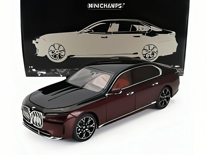 BMW 7シリーズ i7 G70 BEV 2022 ブラック/レッド/ MINICHAMPS 1/18 ミニカー