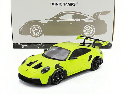 ポルシェ  911 992 GT3 RS クーペ 2024 - ブラックホイール - アシッドグリーン/ MINICHAMPS 1/18 ミニカー