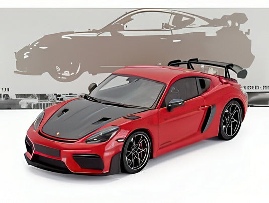 PORSCHE CAYMAN GT4 RS WEISSACH パッケージ 2024 レッド/ MINICHAMPS 1/18 ミニカー