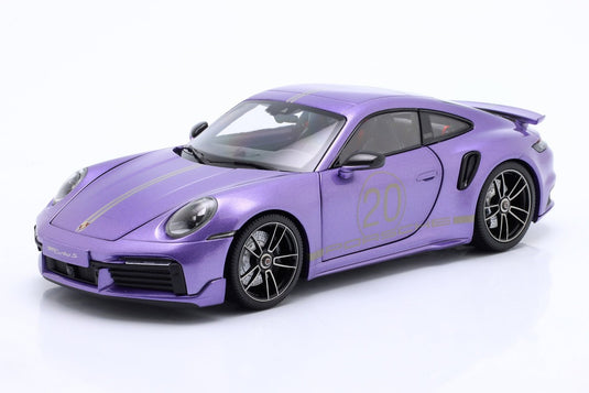 Porscheポルシェ 911 992 Turbo S クーペ スポーツデザイン 2021 No.20 パープル / MINICHAMPS 1/18 ミニカー