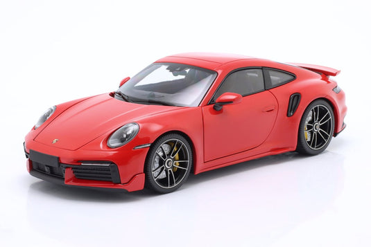 Porscheポルシェ 911 992 ターボS クーペ スポーツデザイン 2021 レッド / MINICHAMPS 1/18 ミニカー
