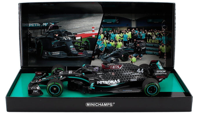 MERCEDES GP F1 W11 EQ トルコGP優勝 2020 ルイスハミルトン 7回ワールドチャンピオン ブラックグリーン/ MINICHAMPS 1/18 777台限定ミニカー