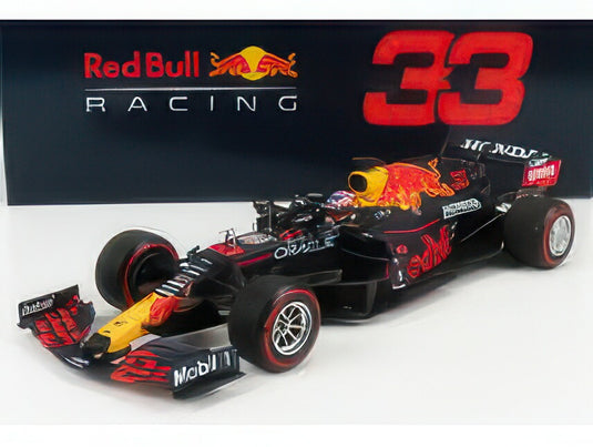 RED BULL F1 RB16B HONDA RA620H TEAM ASTON MARTIN N 33 WINNER DUTCH GP WORLD CHAMPION 2021 MAX VERSTAPPEN MATT BLUE YELLOW RED/MINICHAMPS 1/18ミニカー