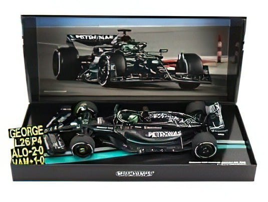 MERCEDES GP  F1 W14 TEAM MERCEDESAMG PETRONAS FORMULA ONE N 63 7th BAHRAIN GP WITH PIT BOARD 2023 GEORGE RUSSEL  MATT BLACK/ミニチャンプス 1/18ミニカー