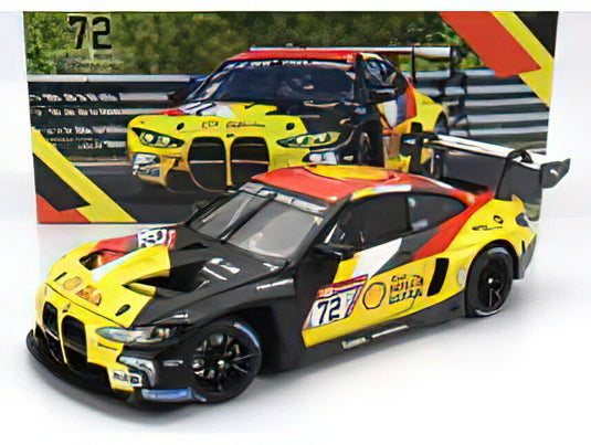 BMW  4SERIES M4 GT3 TEAM BMW JUNIOR N 72 24h NURBURGRING 2023 DAN HARPER  MAX HESSE  NEIL VERHAGEN  BLACK YELLOW RED/ミニチャンプス 1/18ミニカー