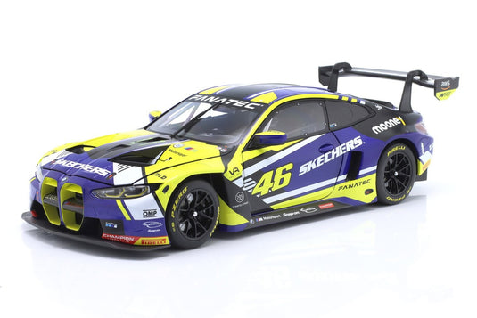 BMW M4 GT3 #46 プレゼンテーションカー 2023 Team WRT ヴァレンティーノ・ロッシ ブルー/イエロー / MINICHAMPS 1/18 ミニカー
