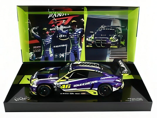 BMW 4シリーズ M4 GT3 チーム WRT No.46 ウィナー GTWCE GTワールドチャレンジ ヨーロッパ スプリントカップ ミザノ イタリア 2023 バレンティーノ・ロッシ/マキシム・マルタン パープル/イエロー/ブラックミニカー/ MINICHAMPS1/18 646台限定