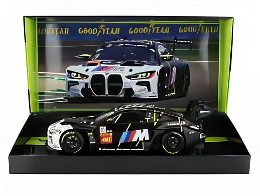 BMW M4 GT3 TEAM WRT #46 イモラ 2位 2024 ロッシ/マルタン/アルハーティ マットブラック/ホワイト/ MINICHAMPS 1/18 ミニカー