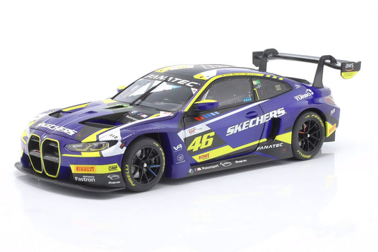 BMW M4 GT3 #46 4時間ル・カステレ 2024 Rossi Martins Marciello パープル / MINICHAMPS 1/18 ミニカー