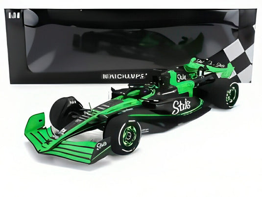 SAUBER F1 C44 TEAM STAKE KICK #77 2024シーズン バルテリ・ボッタス グリーン/ブラック/ MINICHAMPS 1/18 ミニカー