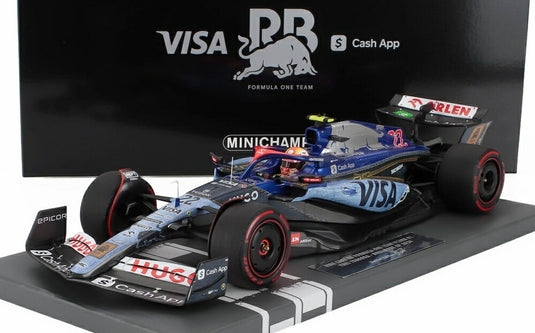 RACING BULLS F1 VCARB 01 チーム Visa Cash App N 22 シンガポールGP 2024 角田裕毅 ブルーホワイト / MINICHAMPS 1/18 ミニカー