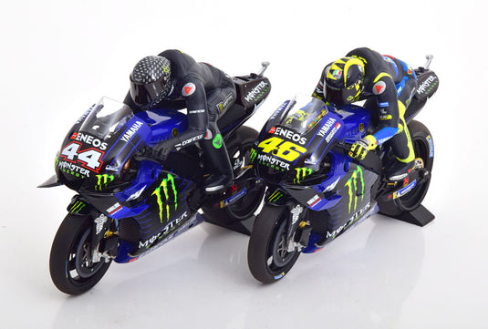 Yamaha YZR M1 セット バレンシアテストデイ Rossi Hamilton 2019 フィギュア2体・バイク2台付 限定1446個/ MINICHAMPS 1/12 ミニカー