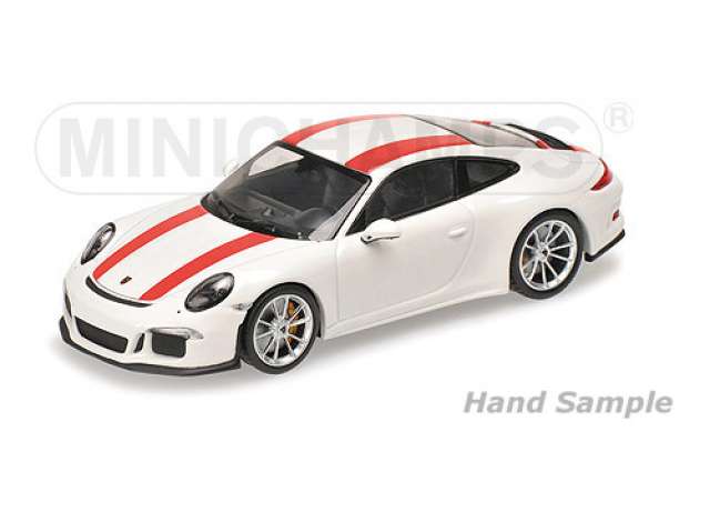 2016 Porsche 911 R, white with red stripes/MINICHAMPS 1/12ミニカー