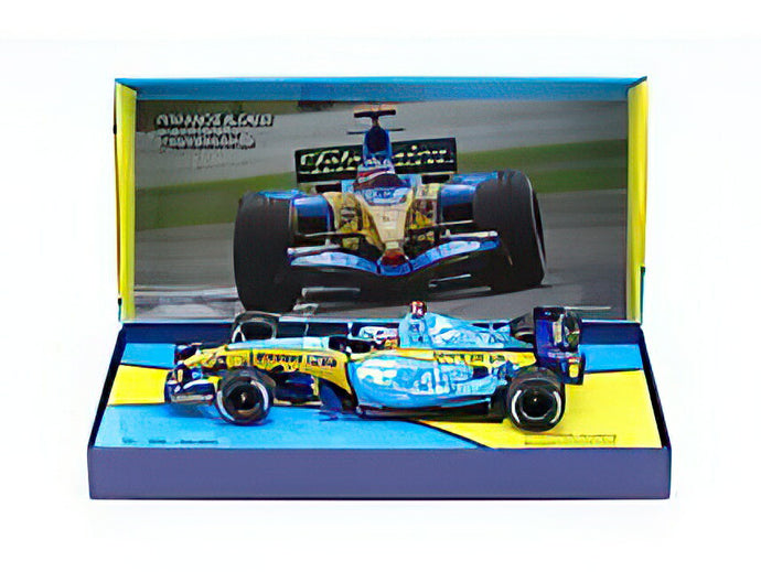 【予約】12月以降発売予定RENAULT F1 R25 TEAM MILD SEVEN RENAULT N 1 WORLD CHAMPION 2nd BRITISH SILVERSTONE GP 2005 FERNANDO ALONSO LIGHT BLUE YELLOW/MINICHAMPS 1/18ミニカー 333台限定