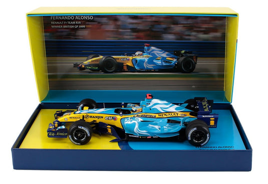 F1 R26 2006 フェルナンドアロンソ シルバーストン優勝 ライトブルーイエロー/ MINICHAMPS 1/18 333台限定ミニカー