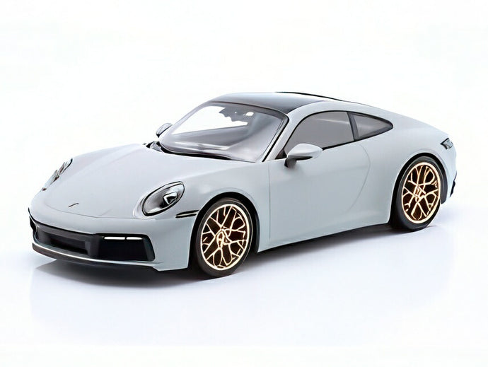 【予約】PORSCHE 911 992 CARRERA 4S クーペ 2023 ゴールドリム チョーク/ MINICHAMPS 1/18 ミニカー