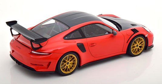 Porsche 911 (991 II) GT3 RS ヴァイザッハパッケージ ゴールドホイール 2019 オレンジカーボングレー限定111個/ MINICHAMPS 1/18 ミニカー