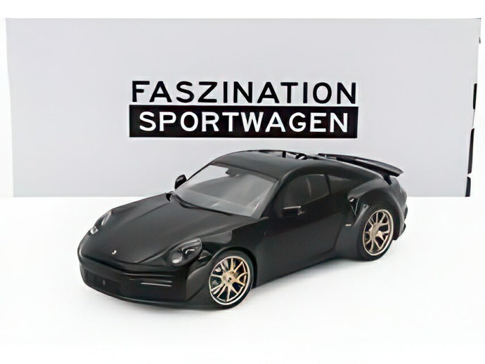 PORSCHE 911 992 TURBO S COUPE 2022 ゴールドリム ブラック/ MINICHAMPS 1/18 555台限定ミニカー