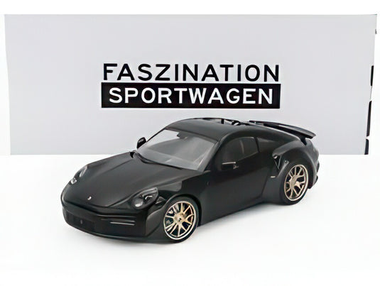 PORSCHE 911 992 TURBO S COUPE 2022 ゴールドリム ブラック/ MINICHAMPS 1/18 555台限定ミニカー