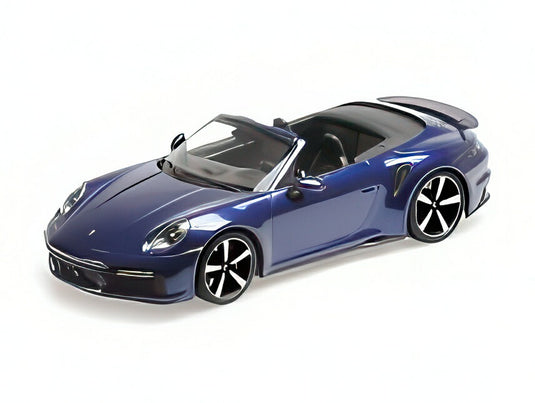 【予約】PORSCHE 911 992 ターボS カブリオレ オープン 2020 ブルーメタリック/ MINICHAMPS 1/18 ミニカー