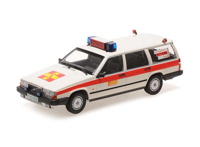 1986 Volvo 740 GL ASB Koeln, white/red/MINICHAMPS 1/18ミニカー