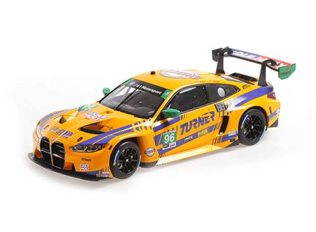 2022 BMW M4 GT3 GTD Turner Motorsport Foley/Auberlen/Dinan-IMSA, yellow/purple/green/MINICHAMPS 1/18ミニカー