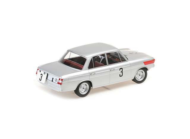 ギャラリービューアに画像をロードする, 1965 BMW 1800 Tisa #3 Glemser/Ickx SPA 24hrs, silver/red/MINICHAMPS 1/18ミニカー
