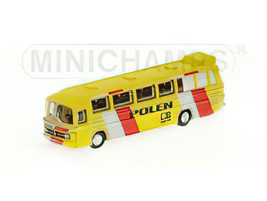 MERCEDES BENZ O302 AUTOBUS POLAND POLONIA (FOOTBALL WORLD CUP 1974 CAMPIONATO DEL MONDO DI CALCIO GERMANIA 1974) YELLOW/Minichamps 1/160ミニカー