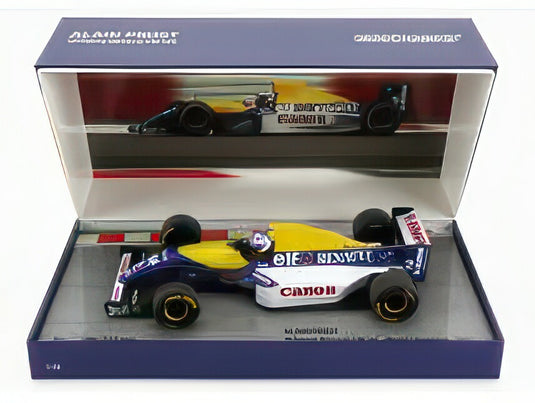 WILLIAMS - F1 RENAULT FW15 TEAM WILLIAMS CANON N 2 WORLD CHAMPION SEASON 1993 ALAIN PROST - BLUE YELLOW WHITE /Minichampsミニチャンプス 1/18 ミニカー