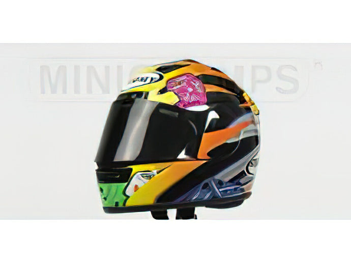 SUOMY CASCO HELMETヘルメット 500cc 2001 J.VD.GOORBERGH - BLACK ORANGE /Minichamps 1/2