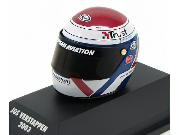ARAI  CASCO HELMETヘルメット F1 MINARDI 2003 J.VERSTAPPEN - WHITE BLUE RED /Minichamps 1/8