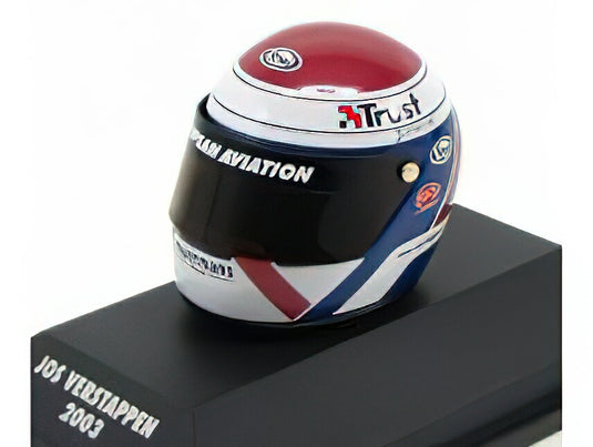 ARAI  CASCO HELMETヘルメット F1 MINARDI 2003 J.VERSTAPPEN - WHITE BLUE RED /Minichamps 1/8