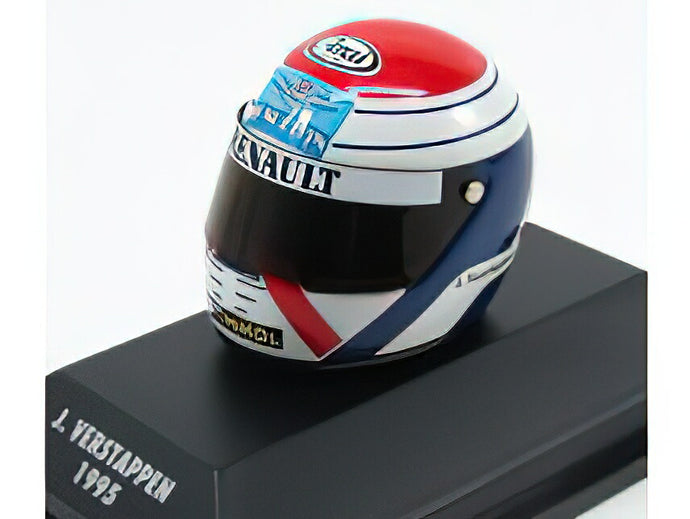 ARAI CASCO HELMETヘルメット F1 SIMTEK 1995 J.VERSTAPPEN - WHITE BLUE RED /Minichamps 1/8