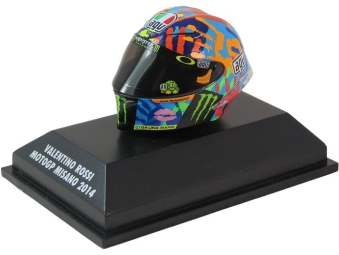 Valentino Rossi ヘルメット 2014年 MotoGP ミサノ #46/ MINICHAMPS 1/8 ミニカー