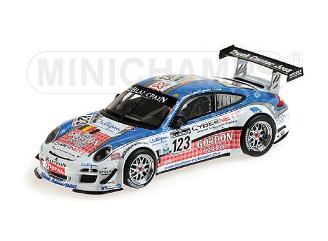 2011 Porsche 911 GT3 R Muehlner Motorsport Fumal/Thiry/Rosenblad/Lefort 24hrs SPA, red/white/blue/MINICHAMPS 1/43ミニカー