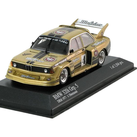 BMW 320i Gr.5 1977 No.4 DRM Warsteinerヴァルシュタイナー Obermoser 限定3504台 / MINICHAMPS 1/43 ミニカー