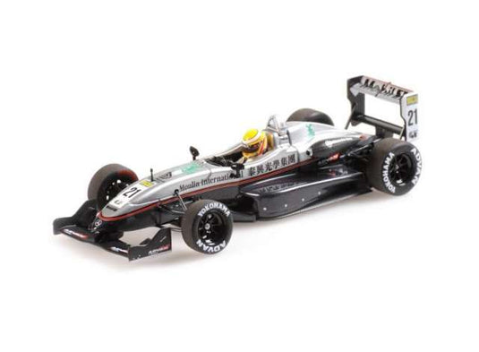 2004 Dallara Mercedes F302 Lewis Hamilton Macau GP, dark grey/silver/MINICHAMPS 1/43ミニカー